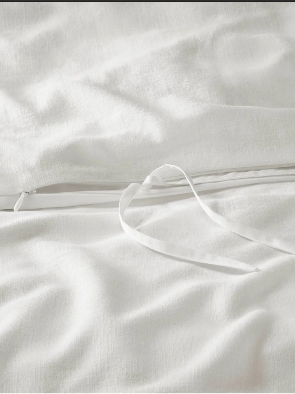 King Heavyweight Linen Blend Duvet Cover & Sham Set White - Casaluna™: OEKO-TEX